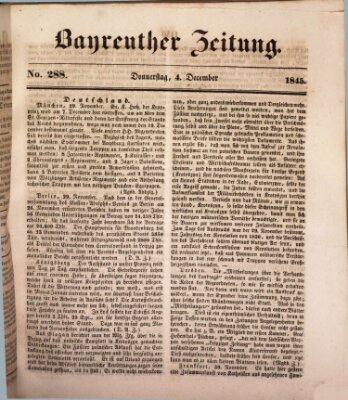 Bayreuther Zeitung Donnerstag 4. Dezember 1845