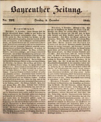 Bayreuther Zeitung Dienstag 9. Dezember 1845