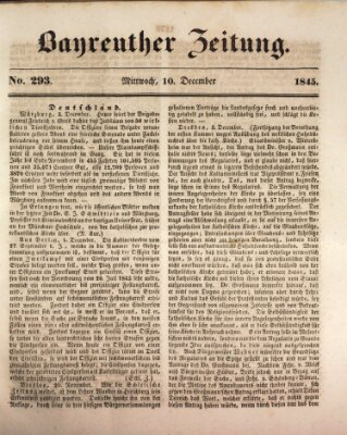 Bayreuther Zeitung Mittwoch 10. Dezember 1845