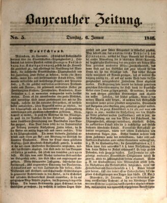 Bayreuther Zeitung Dienstag 6. Januar 1846