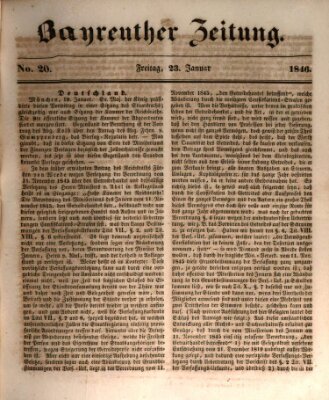 Bayreuther Zeitung Freitag 23. Januar 1846