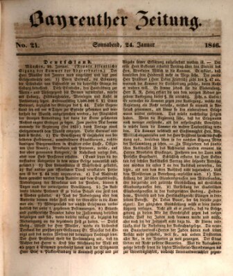 Bayreuther Zeitung Samstag 24. Januar 1846