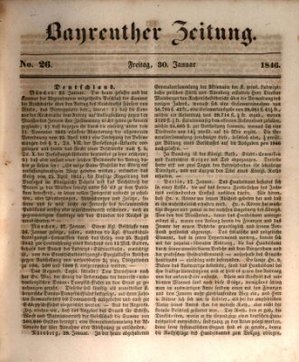 Bayreuther Zeitung Freitag 30. Januar 1846