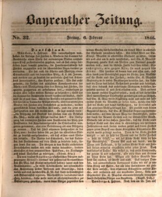 Bayreuther Zeitung Freitag 6. Februar 1846