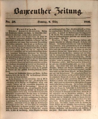 Bayreuther Zeitung Sonntag 8. März 1846