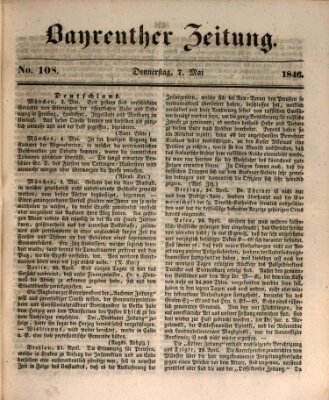 Bayreuther Zeitung Donnerstag 7. Mai 1846