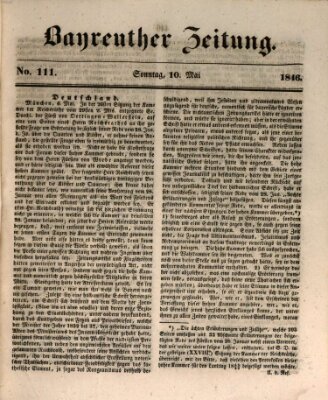 Bayreuther Zeitung Sonntag 10. Mai 1846