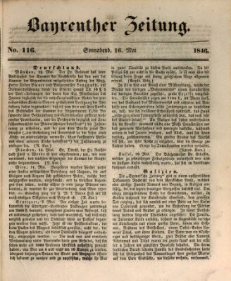 Bayreuther Zeitung Samstag 16. Mai 1846