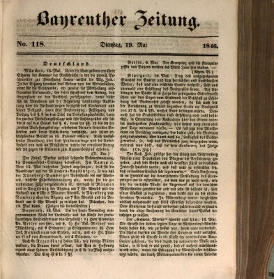 Bayreuther Zeitung Dienstag 19. Mai 1846