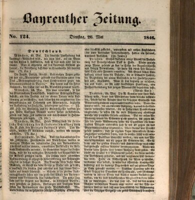 Bayreuther Zeitung Dienstag 26. Mai 1846