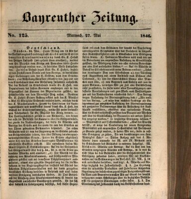 Bayreuther Zeitung Mittwoch 27. Mai 1846