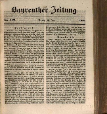 Bayreuther Zeitung Freitag 5. Juni 1846