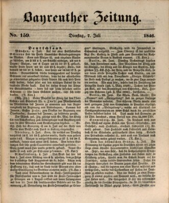 Bayreuther Zeitung Dienstag 7. Juli 1846