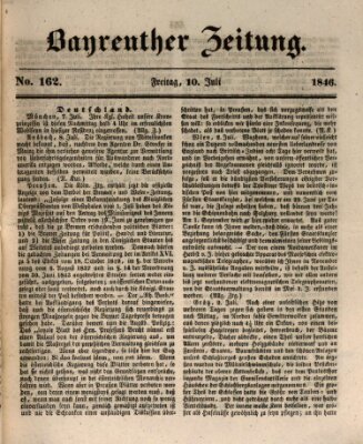 Bayreuther Zeitung Freitag 10. Juli 1846