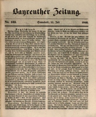 Bayreuther Zeitung Samstag 11. Juli 1846