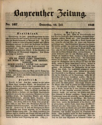 Bayreuther Zeitung Donnerstag 16. Juli 1846