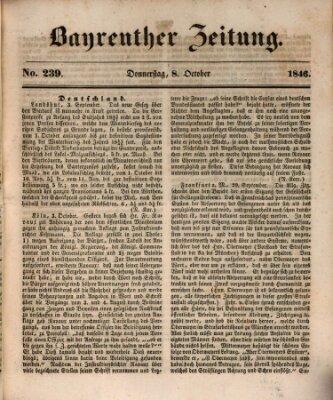 Bayreuther Zeitung Donnerstag 8. Oktober 1846