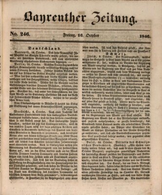 Bayreuther Zeitung Freitag 16. Oktober 1846