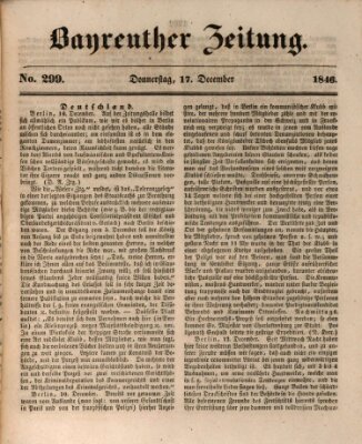 Bayreuther Zeitung Donnerstag 17. Dezember 1846