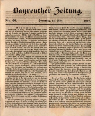 Bayreuther Zeitung Donnerstag 11. März 1847