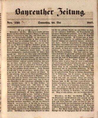 Bayreuther Zeitung Donnerstag 20. Mai 1847