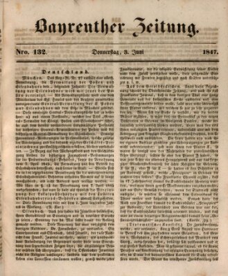 Bayreuther Zeitung Donnerstag 3. Juni 1847