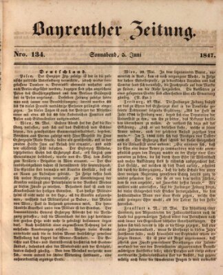 Bayreuther Zeitung Samstag 5. Juni 1847