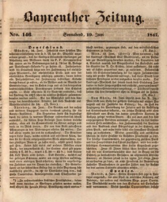 Bayreuther Zeitung Samstag 19. Juni 1847