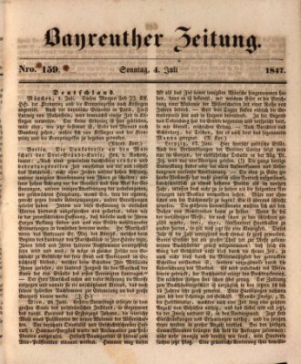 Bayreuther Zeitung Sonntag 4. Juli 1847