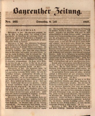 Bayreuther Zeitung Donnerstag 8. Juli 1847