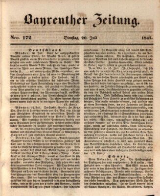 Bayreuther Zeitung Dienstag 20. Juli 1847