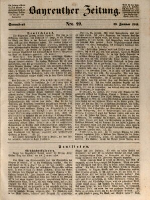 Bayreuther Zeitung Samstag 29. Januar 1848