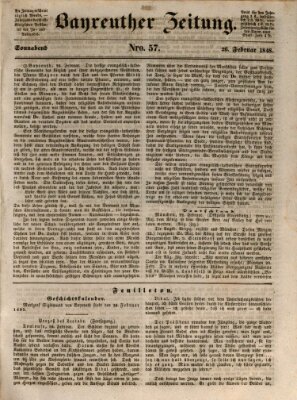 Bayreuther Zeitung Samstag 26. Februar 1848