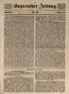 Bayreuther Zeitung Samstag 4. März 1848