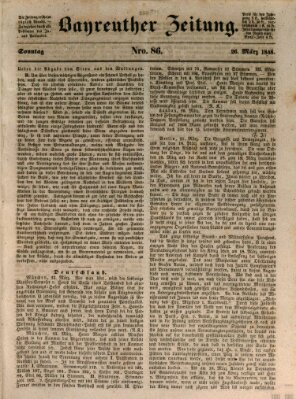 Bayreuther Zeitung Sonntag 26. März 1848