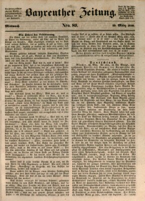 Bayreuther Zeitung Mittwoch 29. März 1848