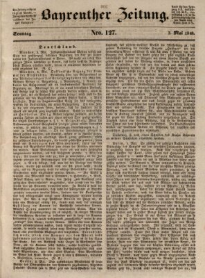 Bayreuther Zeitung Sonntag 7. Mai 1848