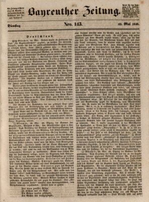 Bayreuther Zeitung Dienstag 23. Mai 1848