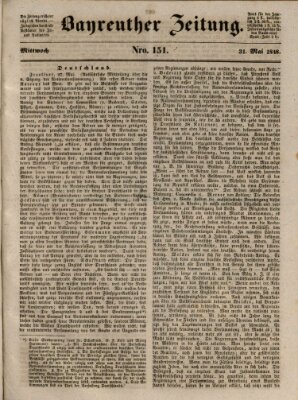 Bayreuther Zeitung Mittwoch 31. Mai 1848