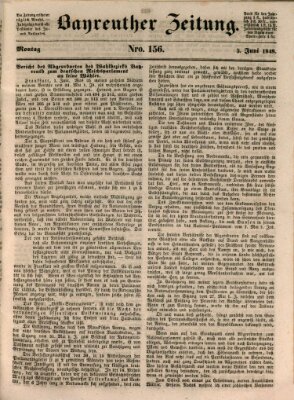 Bayreuther Zeitung Montag 5. Juni 1848