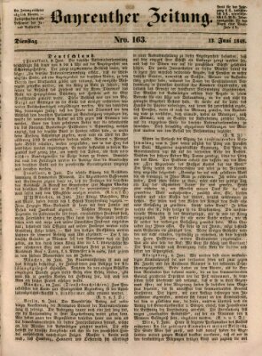 Bayreuther Zeitung Dienstag 13. Juni 1848