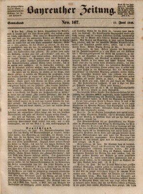 Bayreuther Zeitung Samstag 17. Juni 1848