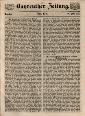 Bayreuther Zeitung Dienstag 20. Juni 1848