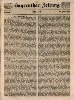 Bayreuther Zeitung Freitag 23. Juni 1848