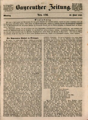 Bayreuther Zeitung Montag 26. Juni 1848