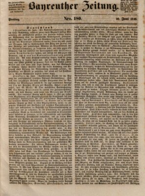 Bayreuther Zeitung Freitag 30. Juni 1848