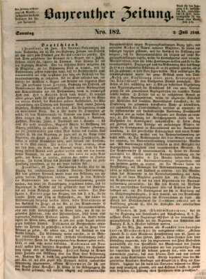 Bayreuther Zeitung Sonntag 2. Juli 1848