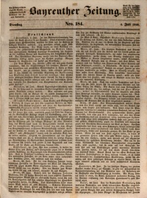 Bayreuther Zeitung Dienstag 4. Juli 1848