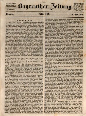 Bayreuther Zeitung Sonntag 9. Juli 1848