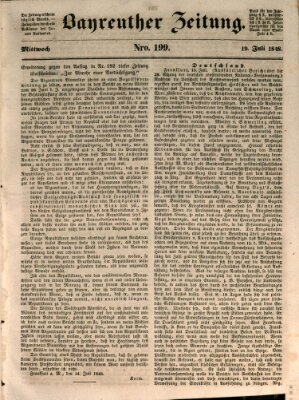 Bayreuther Zeitung Mittwoch 19. Juli 1848